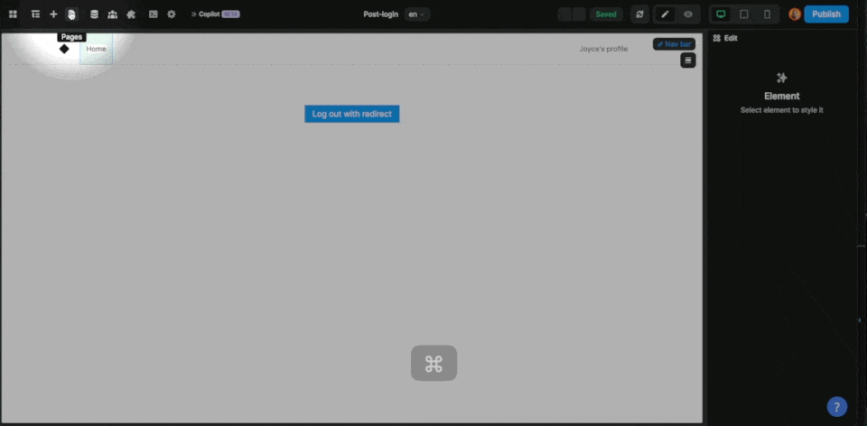 Workflow on page